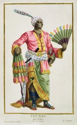 Fourri, Re di Akkra, inciso da Pierre Duflos (1742-1816), 1780